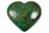 Polished Malachite & Chrysocolla Heart - Peru #250319-1